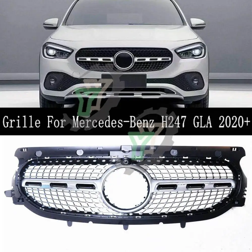 

Diamond/GT Style Front Bumper Upper Grille Racing Grill For Mercedes-Benz H247 GLA Class GLA180 GLA200 GLA250 2020-2023