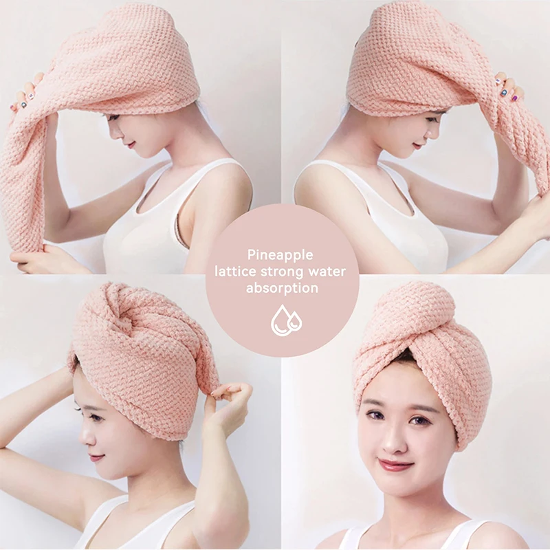 Dry hair cap dry hair towel absorbent shower cap coral velvet soft pack headscarf