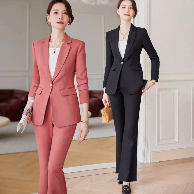 

Business Suit Women's Autumn Clothing New Professional Work Clothes Dignified Goddess Fan High-End Civil Servant Interview Black