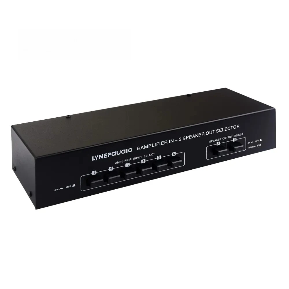 Wishcolor B046 6 IN 2 OUT Passive Amplifier Speaker Selector Switch Distributor Selector Lossless Sound Quality