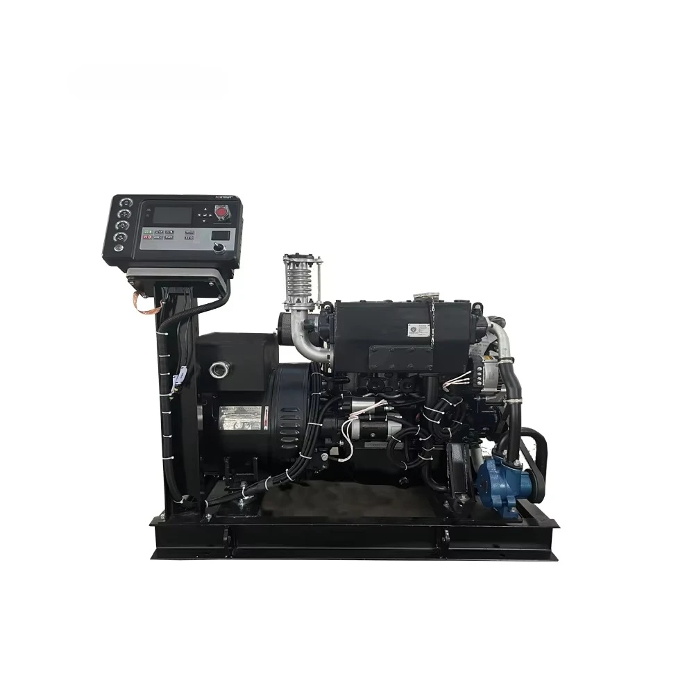 For Leader Power Cummins 20kW 25kVA 50Hz 60Hz Silent Seawater Cooled Marine Diesel Generator Genset Assembly for Boat