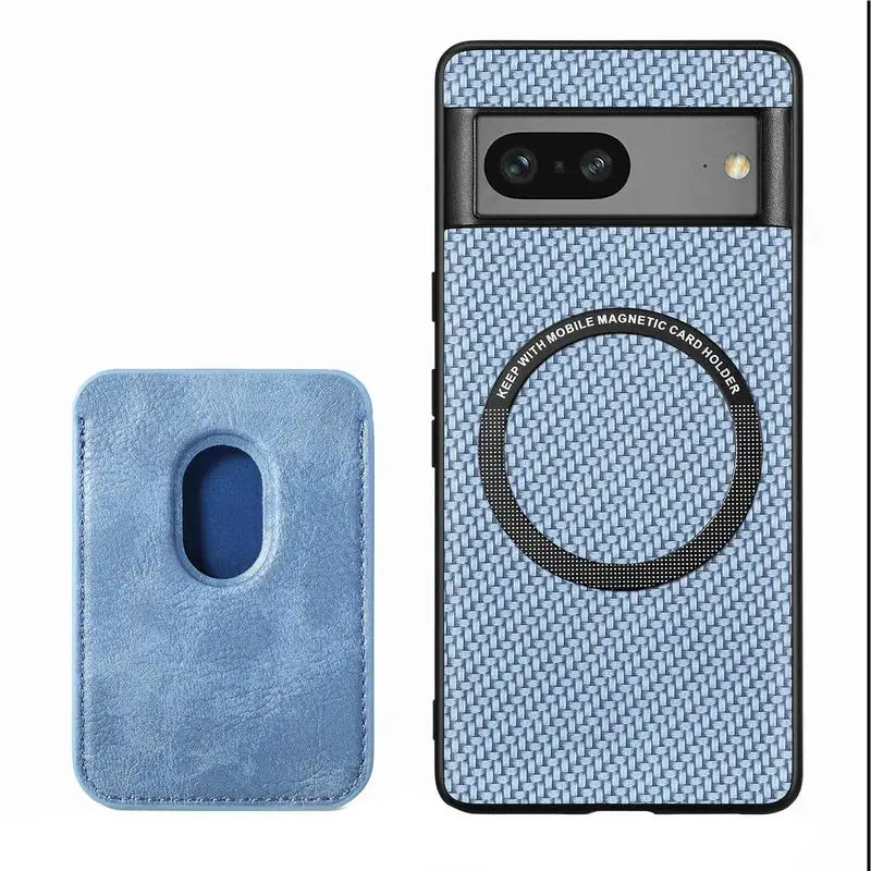 Designed For Google Pixel 7 Pro Case With Magnetic Card Holder Protective Textured Tough Phone Case For Google Pixel 7 Pro