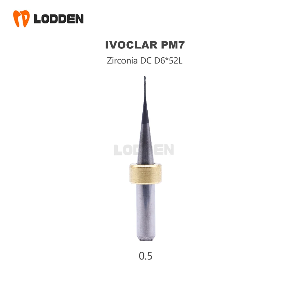 Ivoclar PM7 for Zirconia Milling Burs Dental Material Grinding Drills DC D6 *0.5/1.0/2.5 Milling Machine Tools