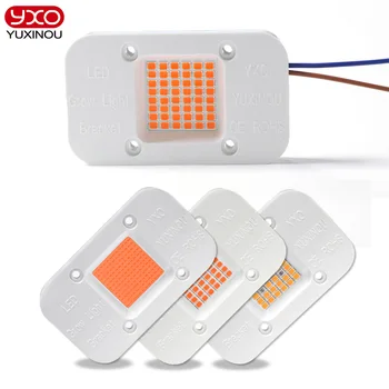 Driverless LED COB โคมไฟลูกปัด AC 220V 240V 20W 30W 50W DOB ชิป LED DIY LED Full Spectrum Grow Light Floodlight หลอดไฟ Spotlight
