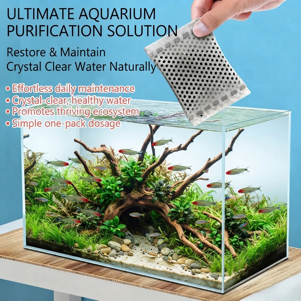 20/40PCS Fish Tank Filter Activated Carbon Bags Premium Aquarium Filter Media Purifies Water Removes Toxins Odors Long Lasting