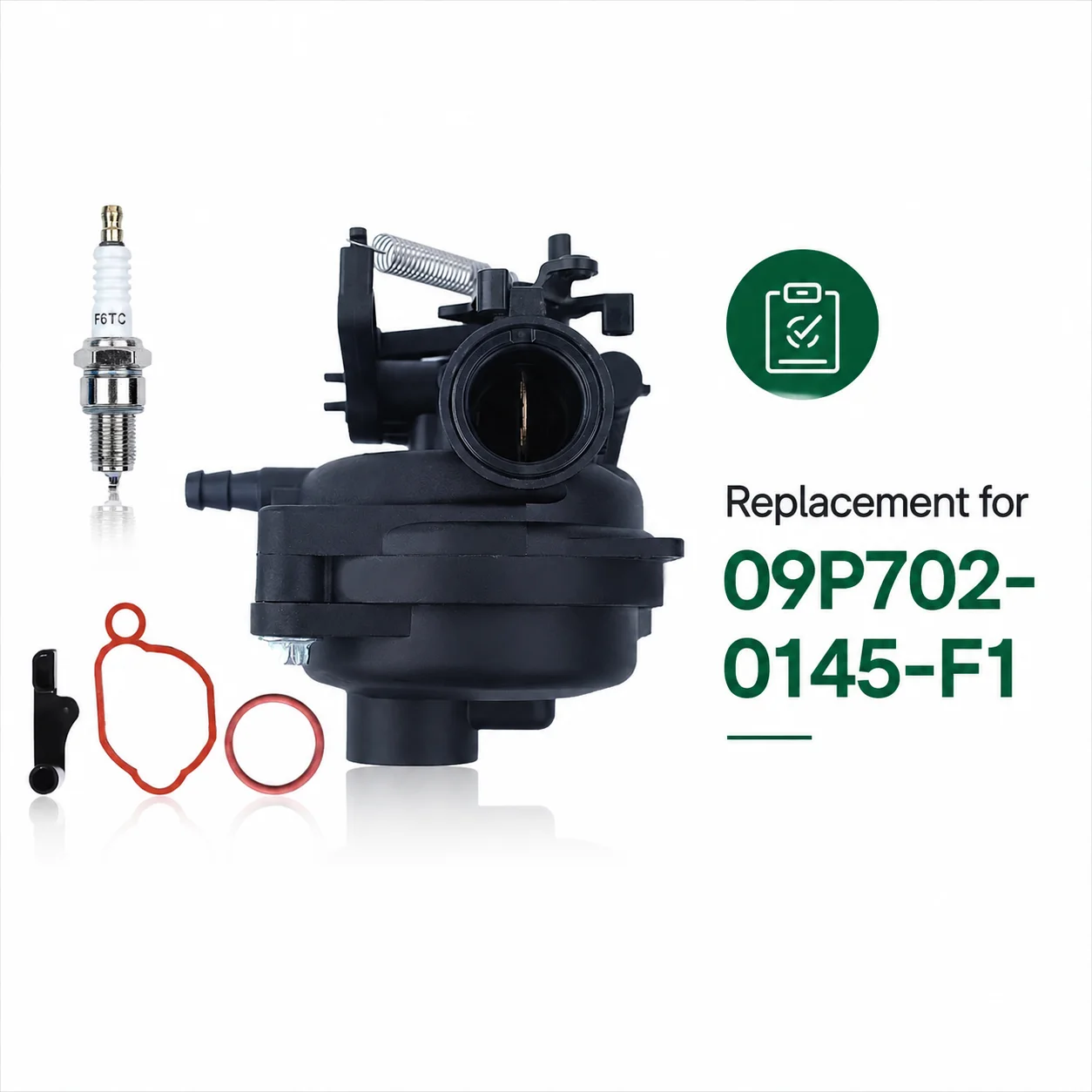 Carburetor Kit with Spark Plug For Toro, Husqvarna, Troy-Bilt Lawn Mower 140cc Engine Replaces 799584 594058 OEM 09P702-0145-F1