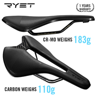 RYET Bike Saddle Full Carbon SuperLight Racing Mountain Rails Superflow Road Bicycle Seat Cushion 250*145mm Carbon Saddle Bike