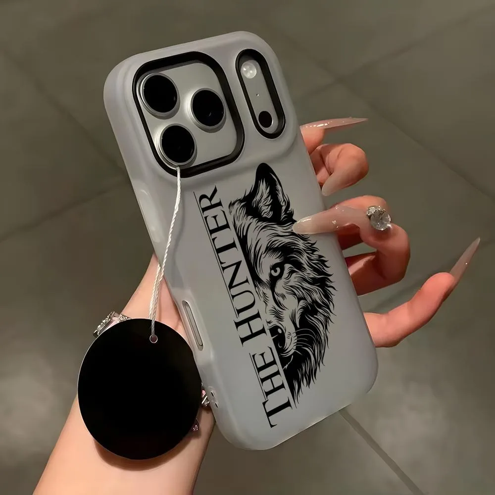 COOL Wolf Head Hunter Style Phone Case for iPhone 17 air 16 e 15 14 13 12 11 Pro Max Plus Candy Shockproof 2-in-1 Soft Case - view 3