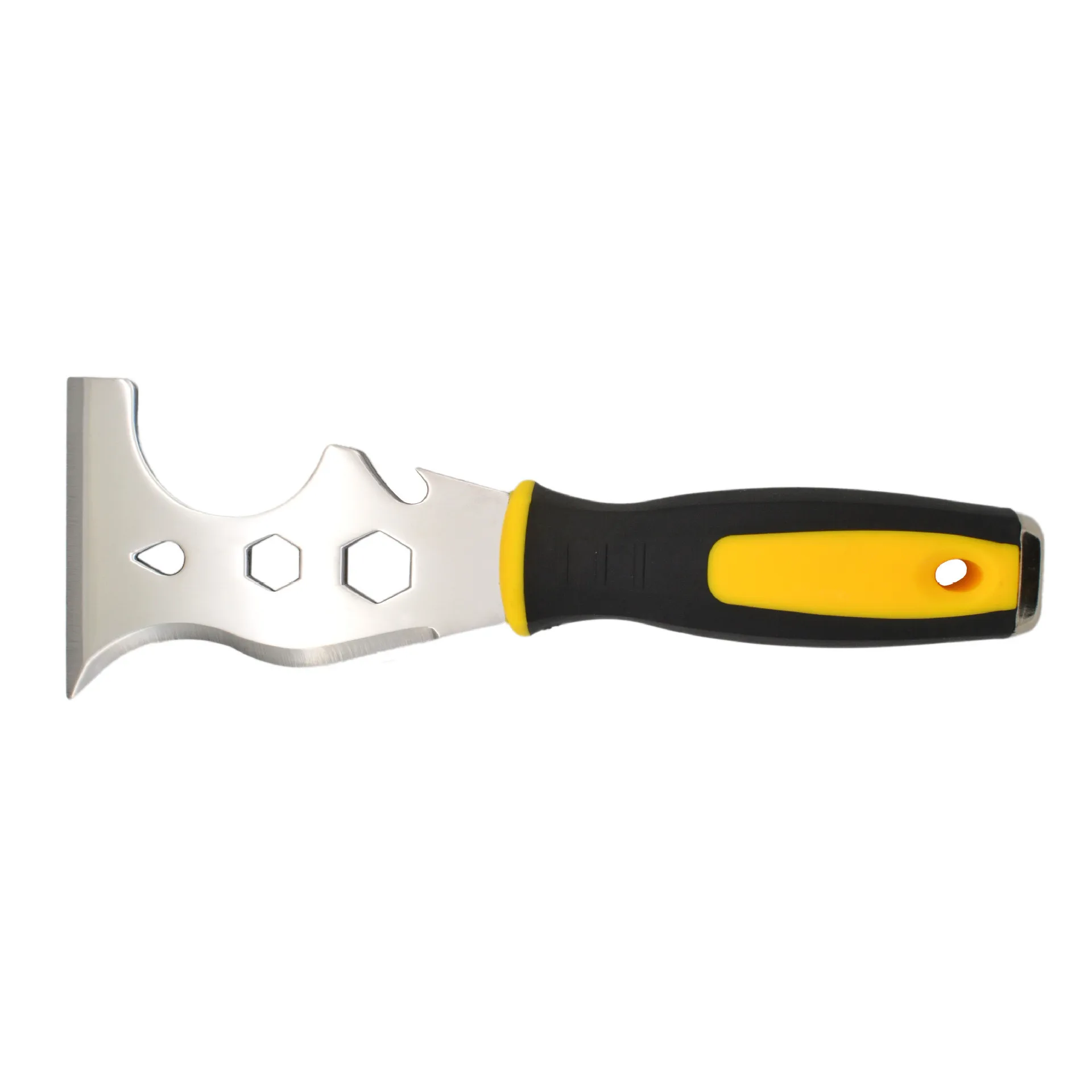 Cuchillo raspador de masilla de acero inoxidable multifuncional, pala de limpieza, pala de pared con mango de plástico