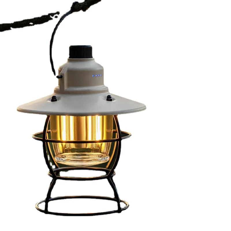 YY Ultra-Long Life Battery Camp Ambience Light Multi-Functional Hanging Retro Barn Lantern