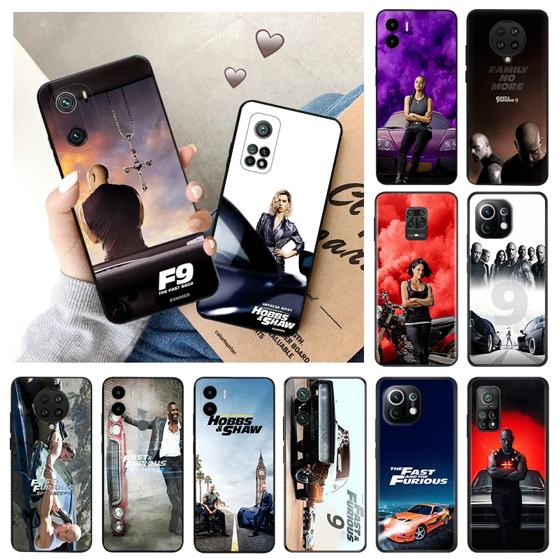 Soft Phone Cases For Xiaomi Mi 11 10t Lite 5G 11t Pro Redmi Note 7 8 8t 10 k40 k60 k50Gaming K40S Fast Furious Black Matte Cover