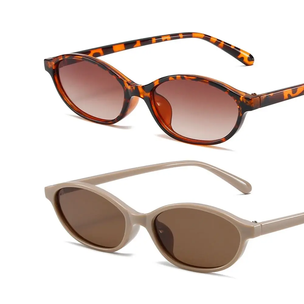 UV Protective Retro Sunglasses Black Shades Street Decoration Outdoor Sunglasses Oval Frame Photos Accessories Driving Glasses