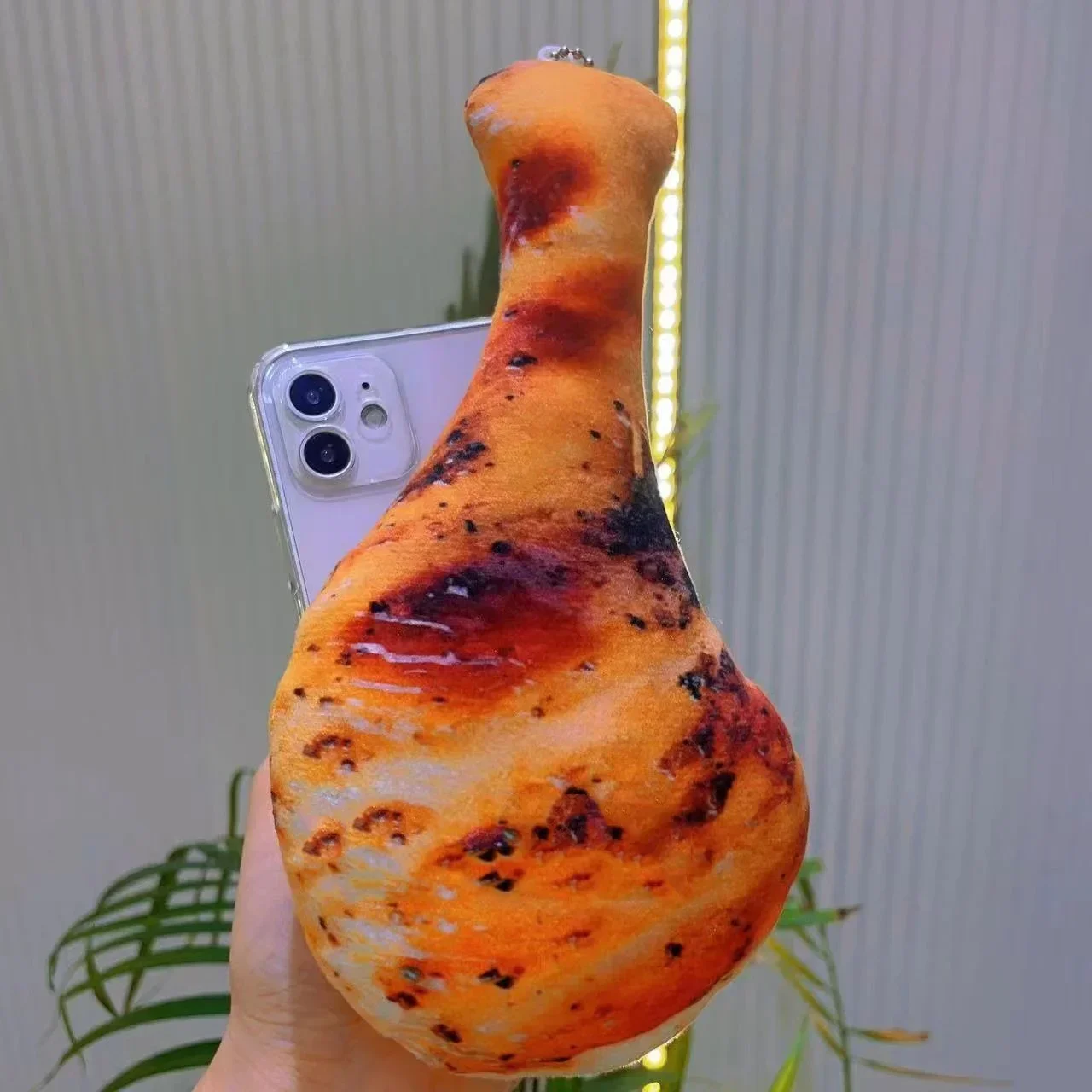 

Simulated Big Chicken Leg Suitable for IPhone 1413 Phone Case Funny Food Case 12pro/15promax Full Cover Soft Phone Case Huawei