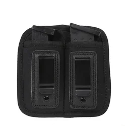 Concealed Carry Double 9mm Magazine Pouch Holster Glock 17 19 Beretta M9 Sig G2C Gun Mag Holder IWB Belt Clip EDC Waist Bag