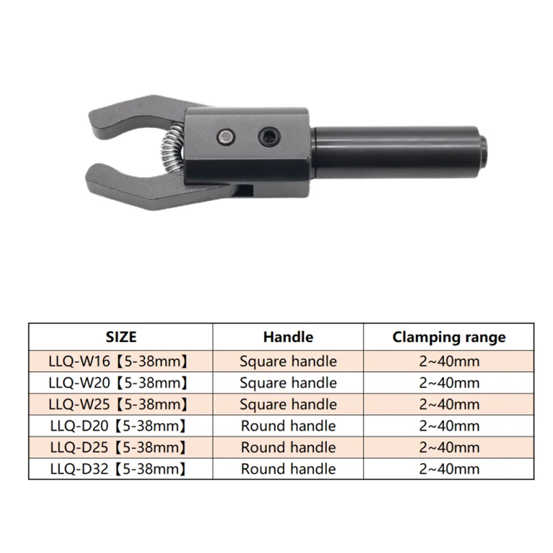 Imagem -06 - Extrator Automático do Torno do Cnc Punho Redondo Punho Quadrado Escala de Aperto Mm40 mm Clamper Redondo Extrator Mecânico