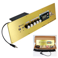 DIY Electronic Amplifier Board ZK-TB21 Bluetooth Amplifier Panel Kit Volume Control Digital Display Aluminum Alloy Front Panel