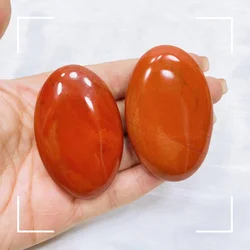 Natural Red Jasper Crystal Pocket Palm Stone Oval Decompression Energy Healing Crystal Jewelry Material Home Decoration Gift