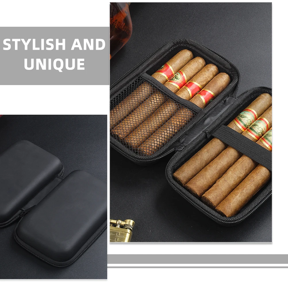 

Portable 8 EVA Case Scratchproof Holder Black Travel Storage Box Gifts Accessories Pack cigar humidor box plastic box
