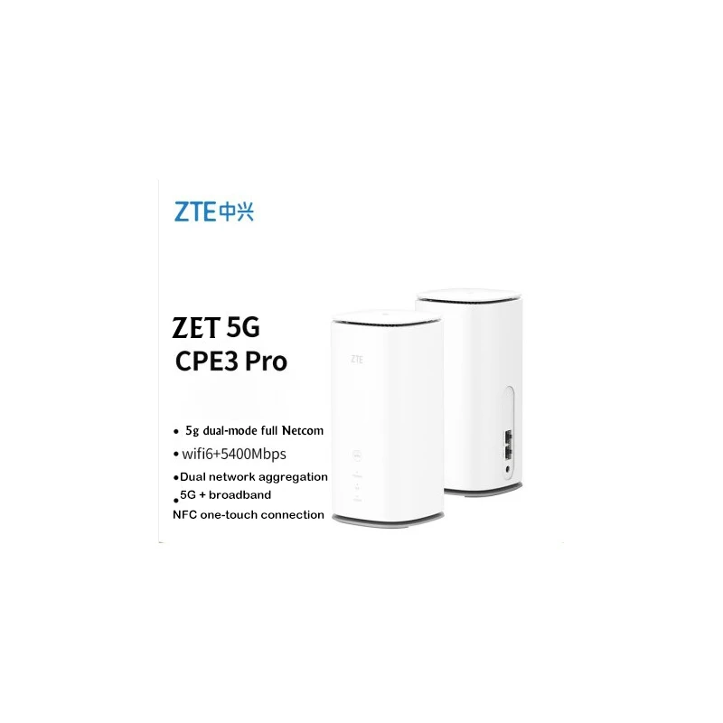 ZTE CPE PRO 3 MC8020 5G WiFi6 5600Mbps Dual Band Network Gigabit Modem Wireless 3.8Gbps 802.11a/b/g/n/ac/ax 5G CPE Pro Router