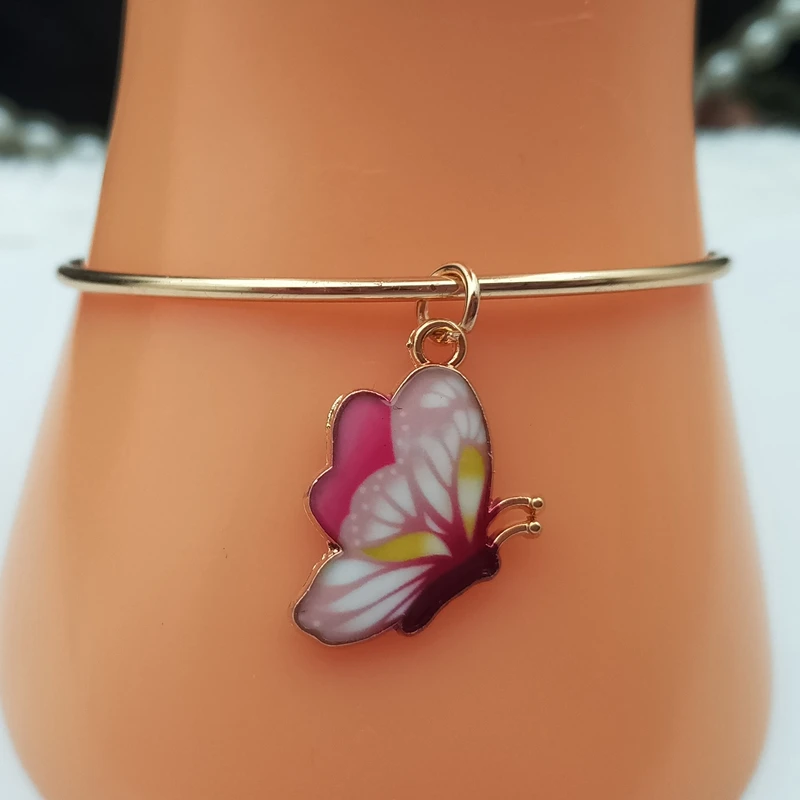 

Cute Butterfly Bracelet Enamel Pendant Bracelet Butterfly Handmade Bracelet Bracelet Girls Girls Children Wholesale