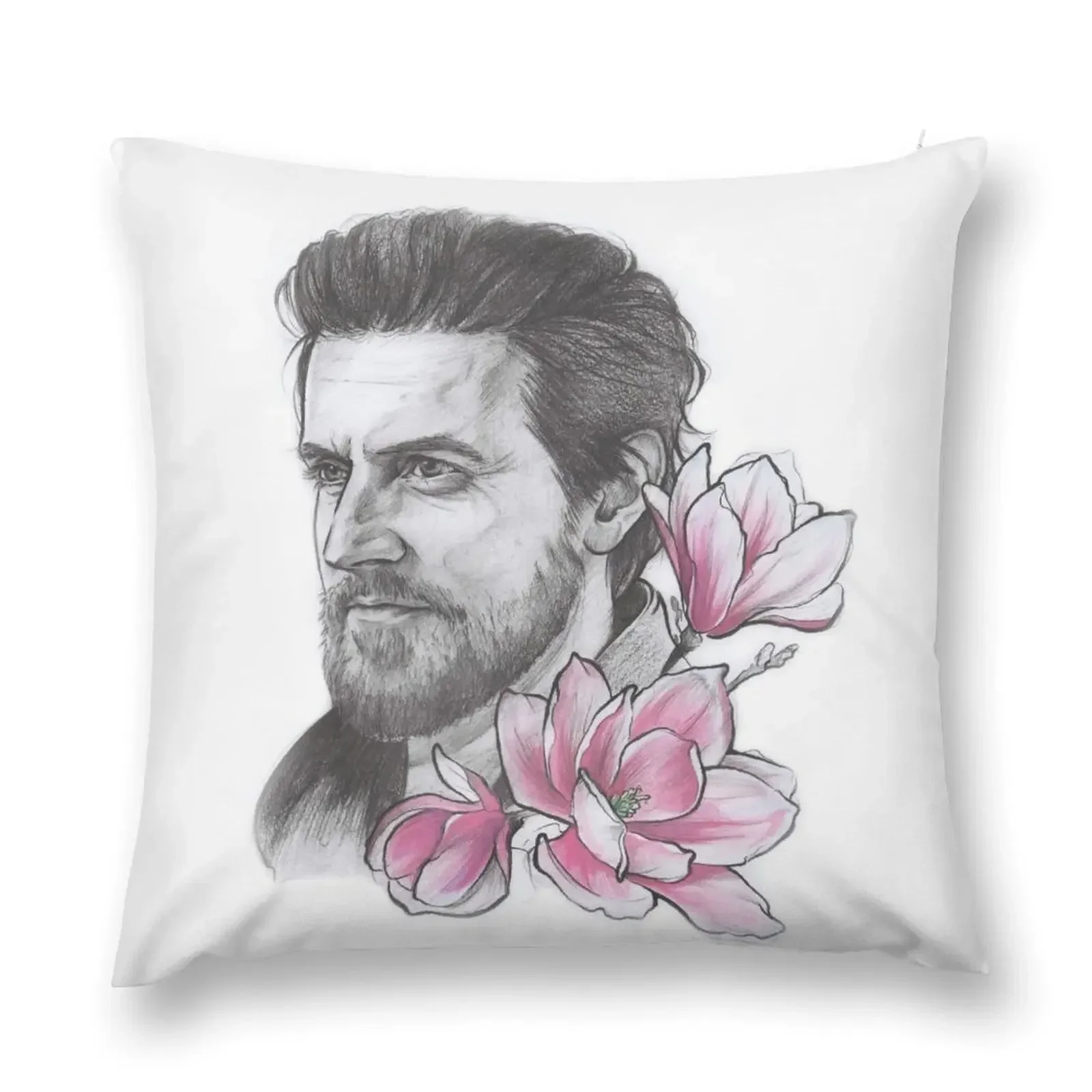 Richard Armitage - Magnolias Throw Pillow New year Christmas Cushion For Home Christmas Throw Pillows Covers pillow