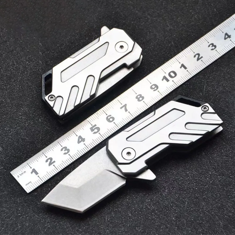 Edelstahl Mini Klappmesser tragbare Schlüssel bund Taschen messer Geschenk für Männer Vater Freund Überleben Multi tool edc Gadgets