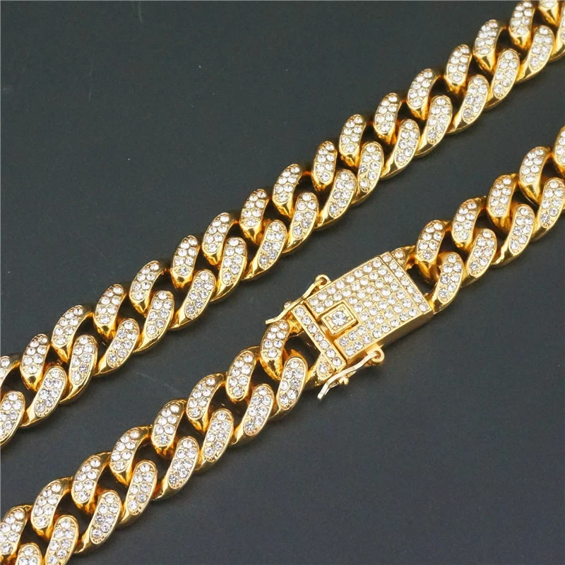 New Men’s Hip-Hop Curved Fashion Cuban Chain Bracelet 14mm Width Chain Hiphop Bracelet image 4