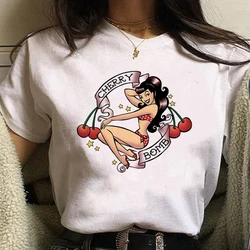 Rockabilly t shirt women graphic Japanese comic tshirt female streetwear harajuku manga clothes