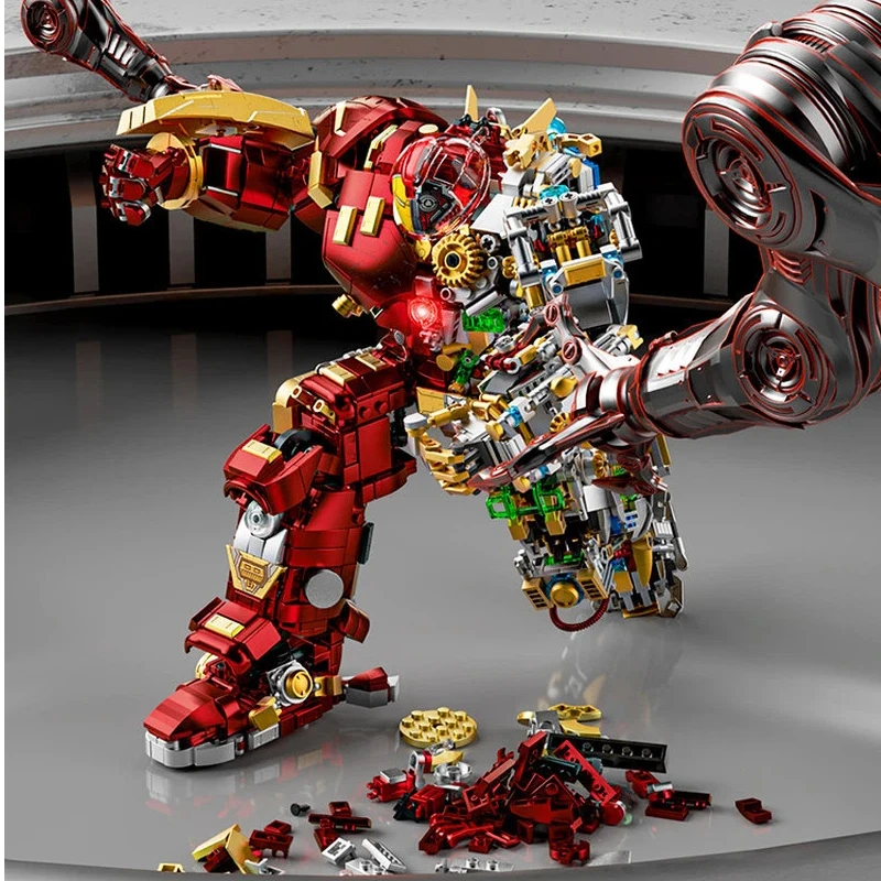 

New Spot Goods Versahulkbuster Armor Action Figure With Internal Light Up Parts Decor Ornament Toy Surprise For Anime Lovers