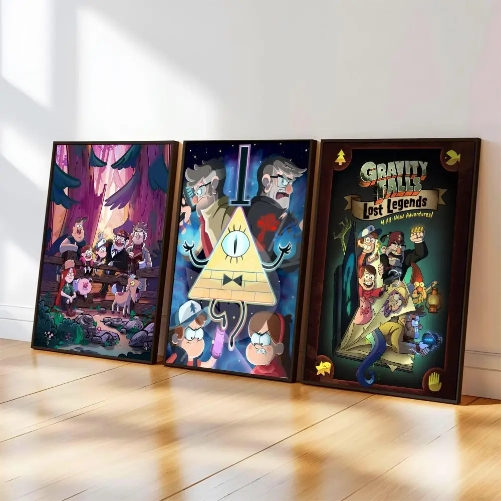 Póster de dibujos animados de G-Gravity Cute Falls, portada de álbum de música para habitación, pintura en lienzo, arte impreso, decoración de pared del hogar, imagen, regalo