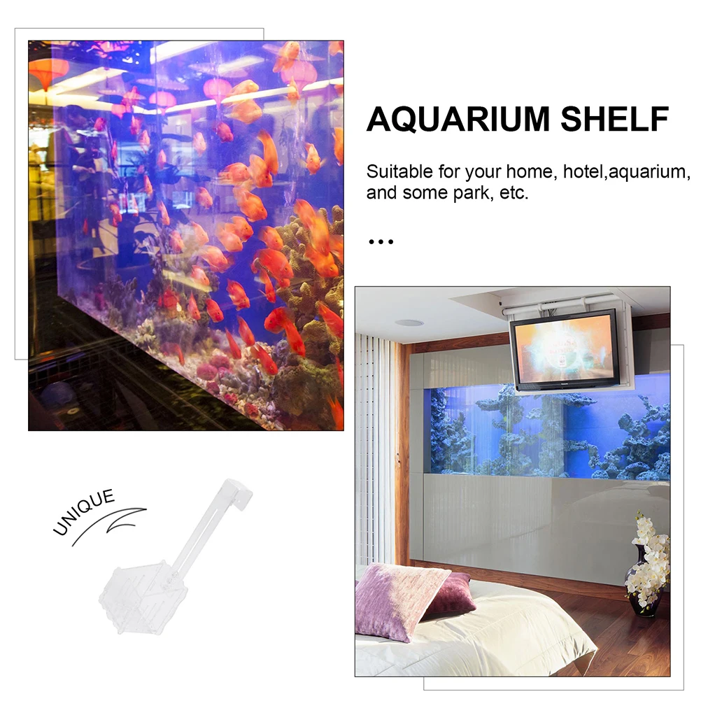 

2pcs Acrylic Aquarium Planting Cups Fish Tank Landscape Cup With Hooks Durable Reusable Water Grass Breeding Cup Smooth Edge For