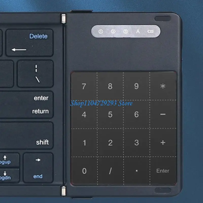 Y2GD B077T タッチパッド付き三つ折りワイヤレス キーボード軽量、長いバッテリー寿命、ワイヤレス複数デバイスの互換性