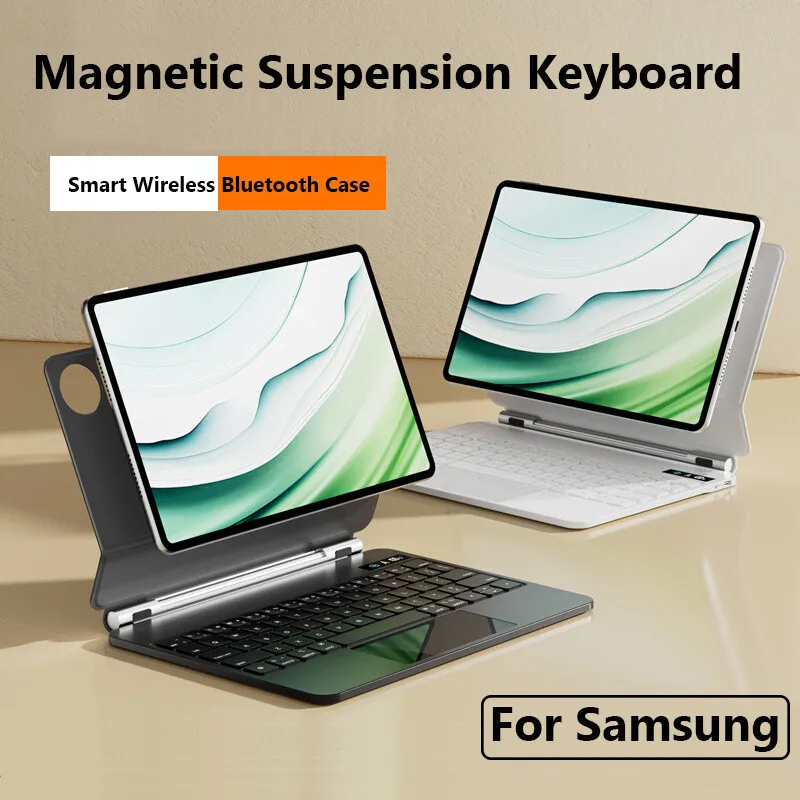

Клавиатура с сенсорной панелью для Samsung Galaxy Tab S10 FE X520 10,9 дюйма 2025 Tab S7 S8 11 дюймов X700 S9 TabS9 FE 11 Подвесной магнитный чехол