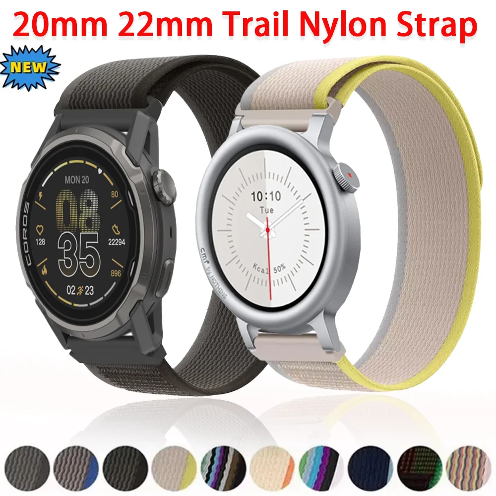 20mm 22mm Trail Nylon Strap for COROS APEX 4 42mm PACE 4 Pro Bracelet Wristband Suunto Vertical 2 Run/Race 2/S CMF Watch 3 2 Pro