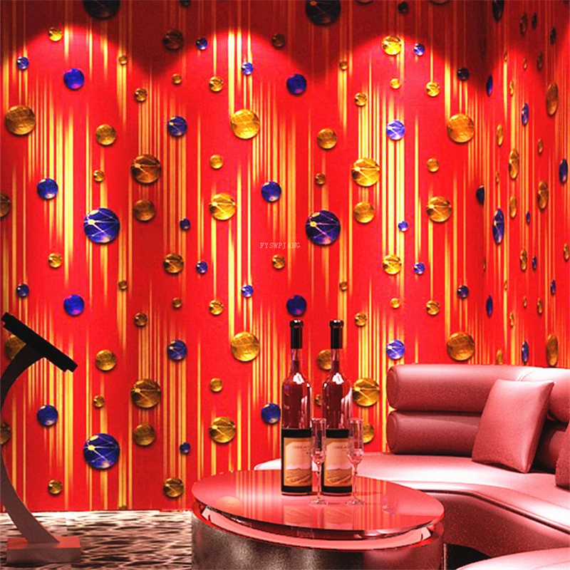 KTV Wallpaper 3D Personality Fashion Flashing Wall Covering Home Decoration Bar Hotel Fancy Ballroom Box Theme Room Wall Sticker