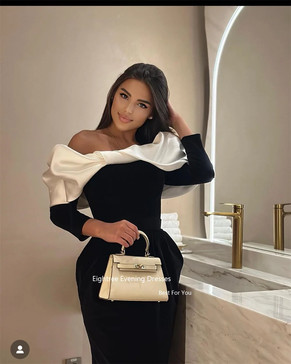 Eightree Saudi Evening Dresses for Guest Wedding Party Dress Long Sleeves Elegant Dubai Women Special Events Gowns Abendkleider