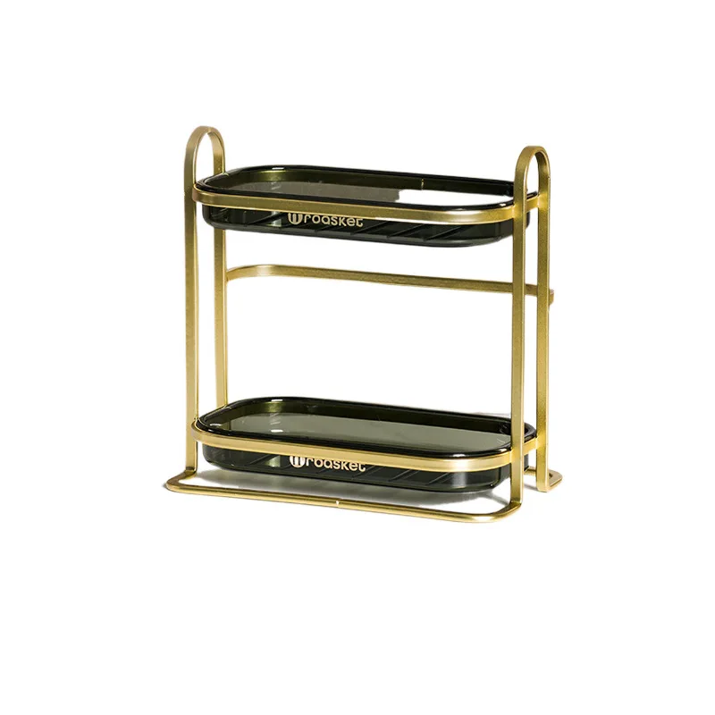 

Wrought iron soap box bathroom double layer three-layer non-perforated wall mounted draining soap storage box