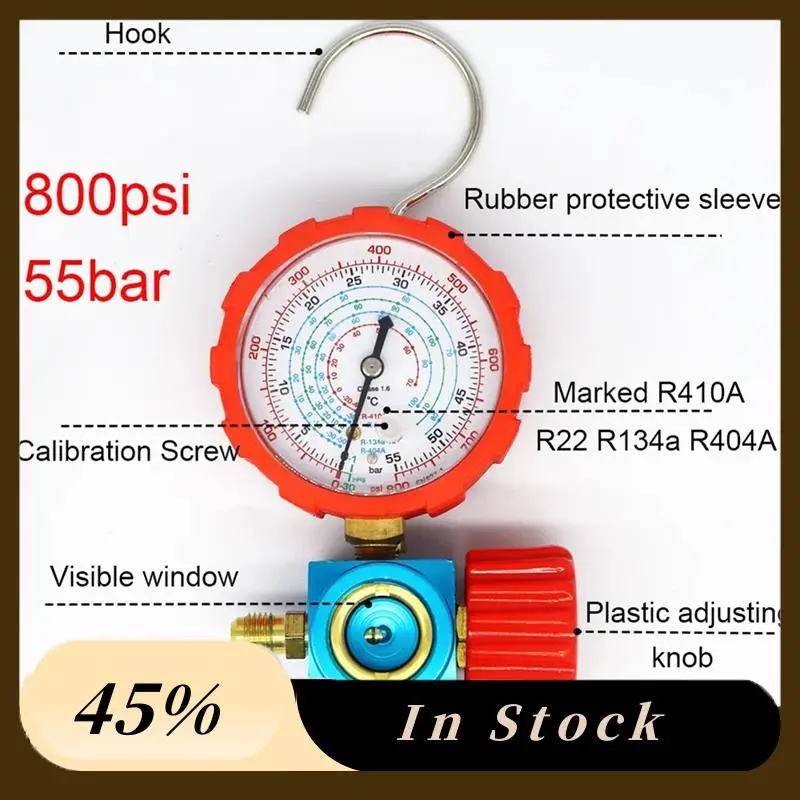 

2025 Trend800psi Манометр хладагента Манометр кондиционера для R410A R22 R134A R404A
