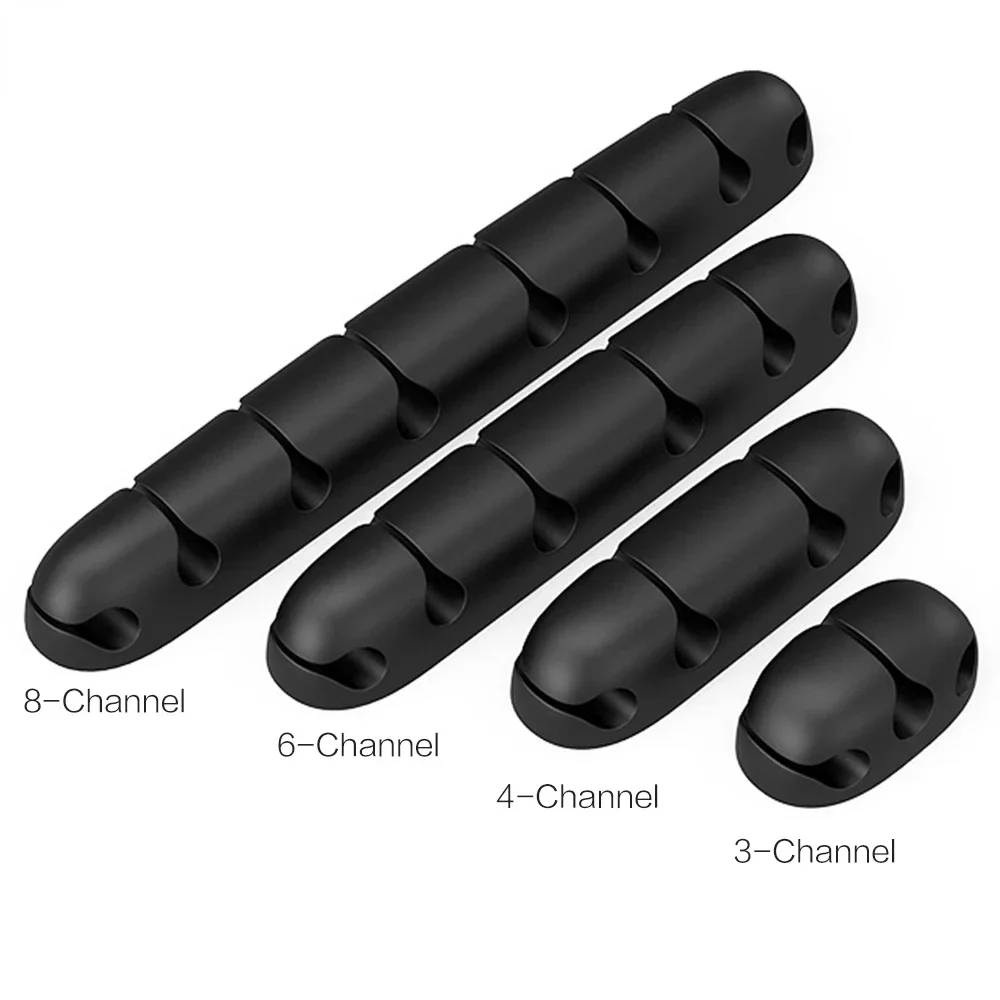 Cable Organizer Feel Free To Stick Multi-function Desktop USB Cable Organizer Wire Winder Silicone Tie Fixer Wire Management