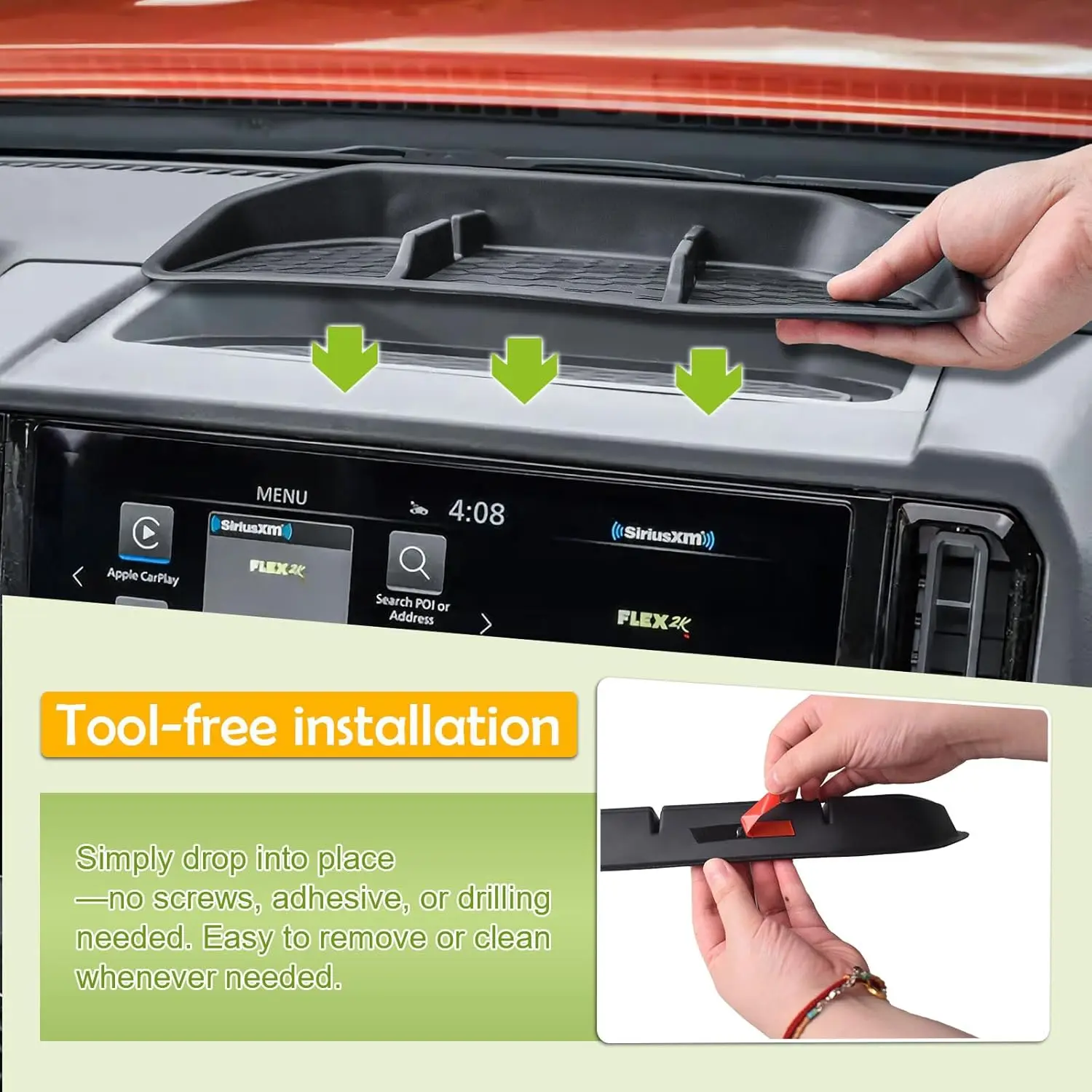 

Tucknbox Dash Storage Tray For 2025 Nissan Frontier Accessories Center Console Dashboard Organizer Interior Phone Car Holder