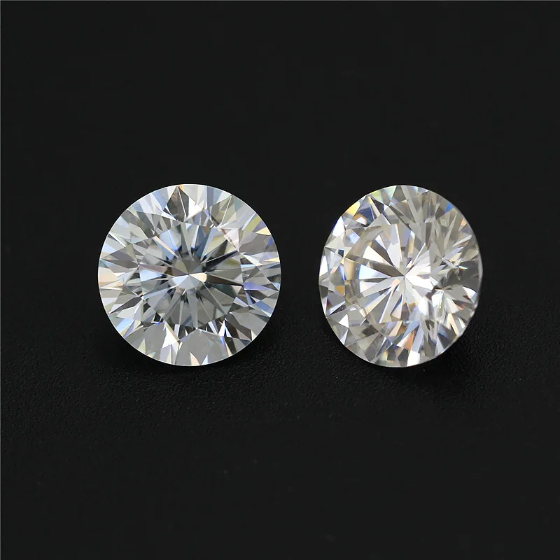Super White Sapphire Stone 10.0mm Round Cut Test Mohs Hardness Gems For Jewelry Making/Collection/Display/Gift Precious Stones
