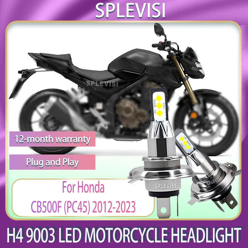 

H4 LED Motorcycle Headlight Bulb Hi Lo Beam 60W 6000LM IP67 For Honda CB500F (PC45) 2012 2013 2014 2015 2016 2017 2018 2019-2023