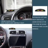 Hippcron Car LED Parking Sensor Kit 4 Sensors 22mm Reverse Radar Sound Alert Indicator System 8 Colors 3