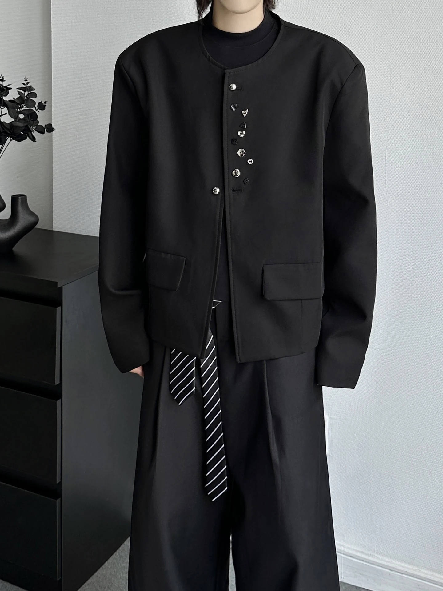 Vestes de costume simples haut de gamme pour hommes et femmes, blazer rétro, ample, confortable, manches longues, manteaux sur mesure élégants, mode automne-hiver 2025