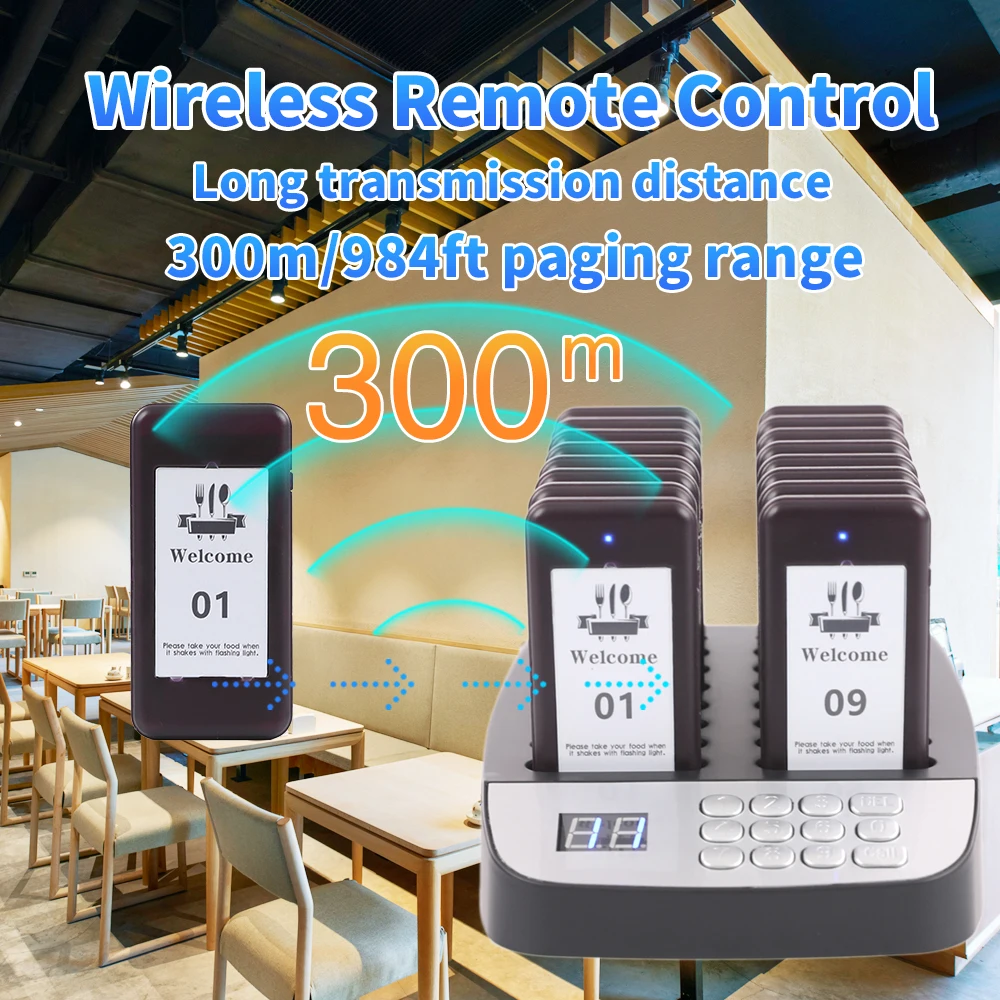 Wirelesslinkx Không Dây Nhà Hàng Pager Hàng Đợi Phân Trang Hệ Thống Cho Cà Phê Cafe Món Tráng Miệng Shop Thực Phẩm Xe Tải Triều Đình