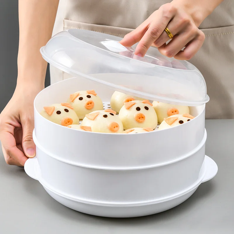 Microwave Oven Special Steamer Steamed Dumpling Rice Container Steamed Microwave Food Cooking Container Kitchen Cooking Gadget