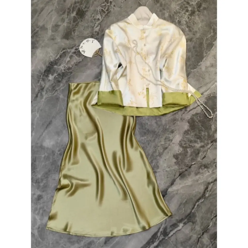 

Spring Dress Suit Skirt Set Women's Fashion Outfit Combination