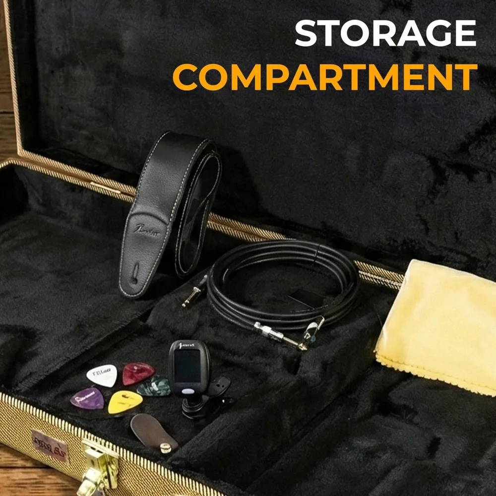 

Electric Guitar Hard Case Tweed Style for Stratocaster Telecaster Standard Size