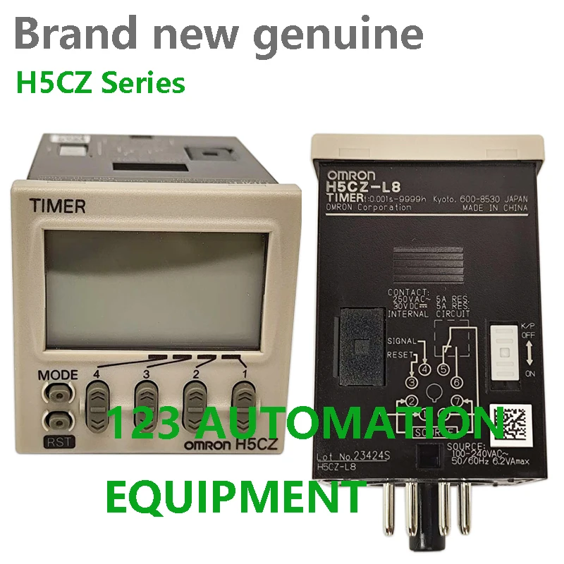 Authentic New Omron H5CZ-L8 L8D L8E L8ED Digital Timer 100-240VAC  12-24VDC/AC Time Relay
