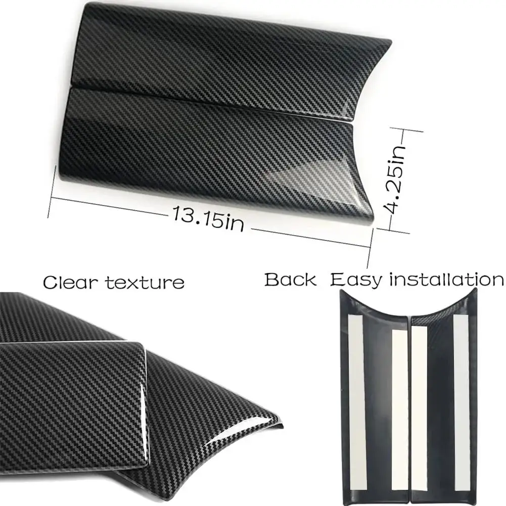 For Mercedes-Benz (C W205 / GLC X253) Carbon Fiber Color Car Interior Center Console Armrest Box Trim Protect Cover - Image 5
